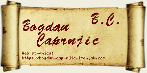 Bogdan Čaprnjić vizit kartica